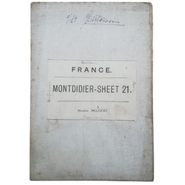 British Army - 'Montdidier'-stafkaart - 1912