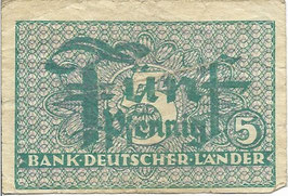 Duitsland - Fünf Pfennig - Bank deutscher Länder
