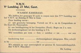 VNV 5e Landdag - oproep deelname