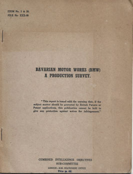 Bavarian Motor Works (BMW) - A production survey - 1945