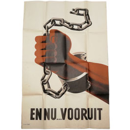 Nederlandse affiche 'En nu... Vooruit' - 1945