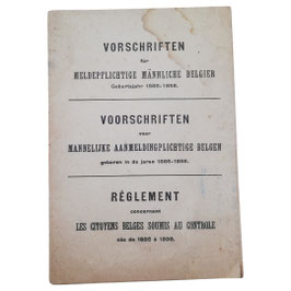 Reglement voor Meldeplichtige Belgen (1885-1898) – Duits Bezettersbestuur Brussel