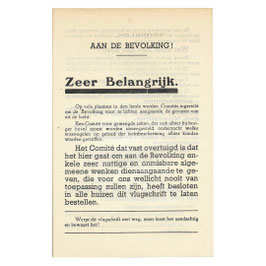 Aan de bevolking! - Vlugschrift luchtbescherming