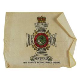 British Army - The King's Royal Rifle Corps - zijdevlagje