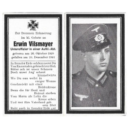 Doodsprentje van 'Erwin Vilsmayer'
