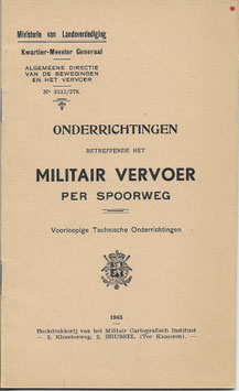 Onderrichtingen betreffende het militair vervoer per spoorweg