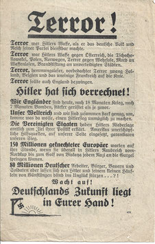 Brits pamflet - 'Terror!' - 1940
