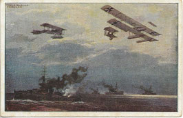 Deutscher Luftflotten-Verein - Wasserflugzeuge über der englischen Flotte