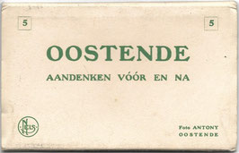Postkaartenreeks 'Oostende - Aandenken Voor en Na'