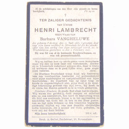 Doodsprentje 'Henri Lambrecht'