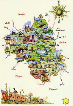 Carte postale de l'Aveyron