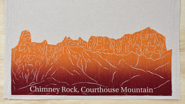 Chimney Rock + Courthouse Mountain kitchen towel