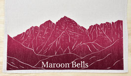 Maroon Bells mountain kitchen towel *14er*