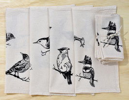 Bird napkins A, set of 4