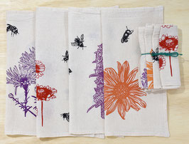 Bee napkins, set of 4 Colorado bees