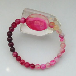 Armband pink Bandachat mit Top