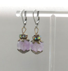 Ohrringe hell-lila Amethyst