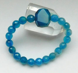 Armband blauer Achat mit Top