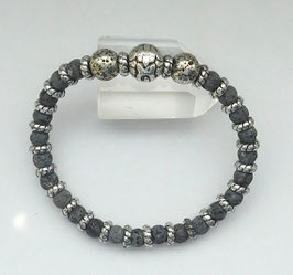 Armband aus Naturlava mit Rondellen