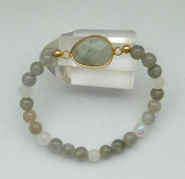 Armband Labradorit mit facettiertem Top