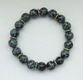 Armband Schneeflockenobsidian