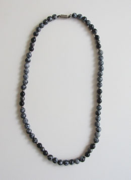 Kurze Kette aus Schneeflockenobsidian