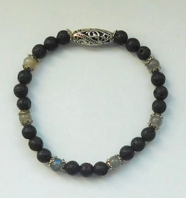 Armband Labradorit mit Lava