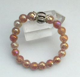 Armband Erdbeerquarz mit Krone