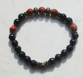 Armband aus facettiertem schwarzem Turmalin