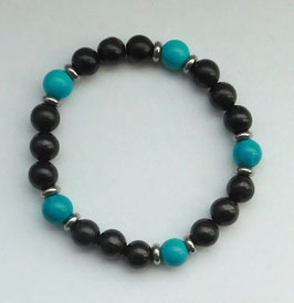 Armband mit Schungit und Howlith