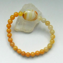 Armband Achat hellorange bis beige