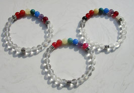 Armband aus Bergkristall "Chakren"