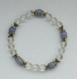 Armband Bergkristall Lavendel-Achat