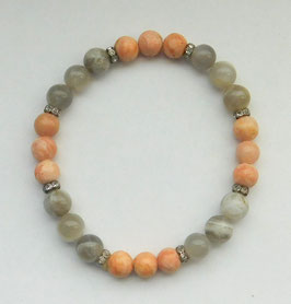 Armband aus Baryt und Mondstein