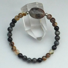 Armband aus Jaspis, Labradorit, Achat