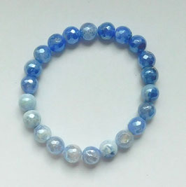 Armband aus galvanisiertem Achat in blau