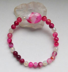 Armband mit facettiertem Achat-Top