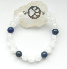 Pfötchen-Armband Bergkristall