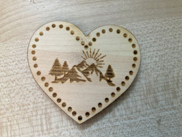 Magnet „Herz mit Berge“