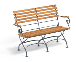 WEISHÄUPL Classic Bank 2 Sitzer mit Armlehnen - Teakholz