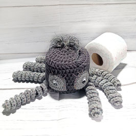 Oktopus, Krake, Klopapierhut, Klorollenhut, handgemacht