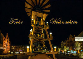 Weihnachtspostkarte Markt Mittweida