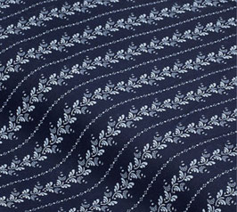 Blumenborte marine/hellblau