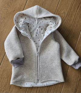 Trachtige Walk-Jacke mit Knöpfen oder Zipp