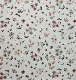 Baumwoll-Jersey "Blumen-Butterfly"