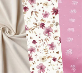 beige/Floral Lotta/rosa