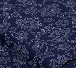 Blumenranken blau/weiß