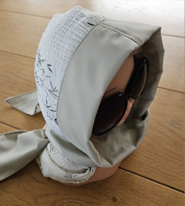 Cabriotuch (zarte Gräser/helle taupe)