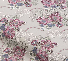 Trachtenstoff Blumen greige/rosa