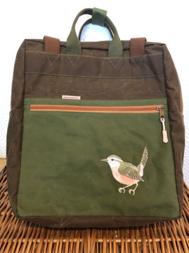 Rucksack/Tasche mit Zaunkönig